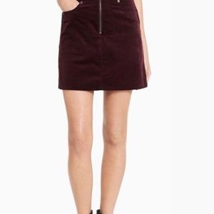 Calvin Klein velvet mini skirt